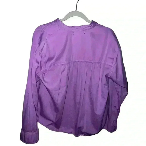 xirena  pinkish purple sz M Button Collar Coastal Coquette Long Sleeve - Picture 2 of 7